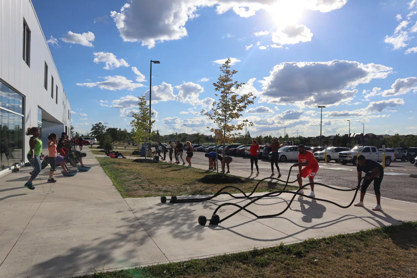 People working out in a Small Group Training and Shuttle Run Training Fitness Gym in Mississauga - About us.